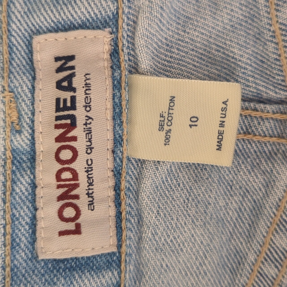 Vtg. London Jean Asian Dragon Embroidered High Rise Cropped Mom Jeans 10 Blue - Picture 3 of 13